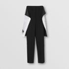 Burberry Burberry Portrait Print Panel Detail Wool Trousers, Size: 04, Black