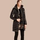 Burberry Burberry Down-filled Coat With Detachable Fur-trimmed Hood, Size: 14, Black