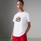 Burberry Burberry Embroidered Archive Logo Cotton T-shirt