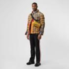 Burberry Burberry Contrast Check Cotton Flannel Puffer Overshirt, Size: M, Yellow