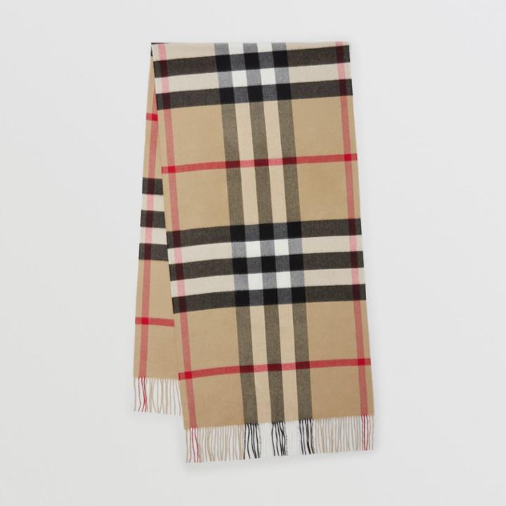 Burberry Burberry Check Cashmere Oversized Scarf
