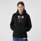 Burberry Burberry Flag Appliqu And Print Cotton Oversized Hoodie, Black