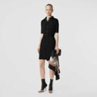 Burberry Burberry Short-sleeve Gathered Jersey Dress, Size: 06, Black