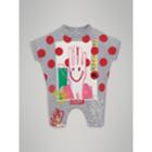 Burberry Burberry Graffiti Spot Print Cotton Playsuit, Size: 12m, Grey