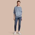 Burberry Burberry Unisex Pigment-dyed Cotton Oversize Sweatshirt, Size: Xs, Blue