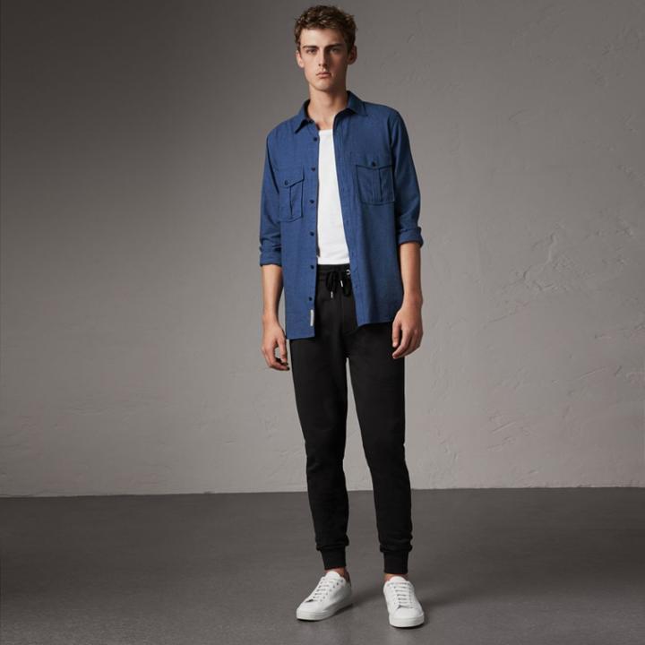 Burberry Burberry Cotton Sweatpants, Size: L, Black