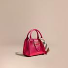 Burberry Burberry The Small Buckle Tote In Metallic Leather, Pink