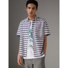 Burberry Burberry Short-sleeve Striped Cotton Shirt, Size: M