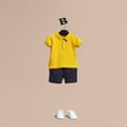Burberry Burberry Check Placket Polo Shirt, Size: 2y, Yellow