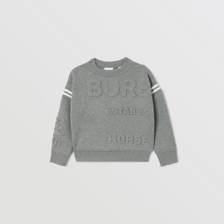 Burberry Burberry Childrens Horseferry Lettering Cotton Blend Jumper, Size: 10y