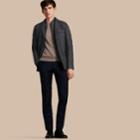 Burberry Burberry Quilted Wool Jacket With Detachable Warmer, Size: 34, Grey