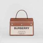Burberry Burberry Small Horseferry Print Title Bag With Pocket Detail, Brown