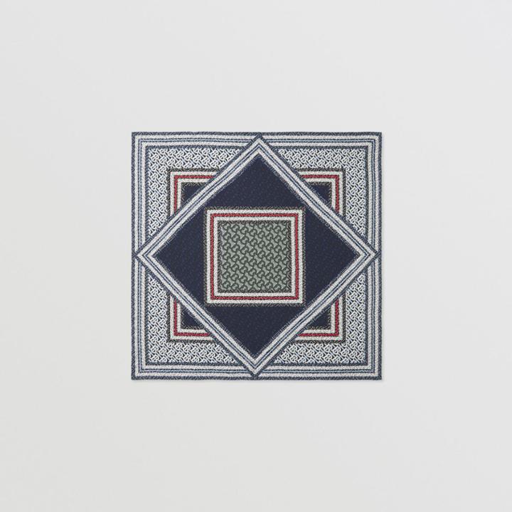 Burberry Burberry Monogram Stripe Print Silk Square Scarf