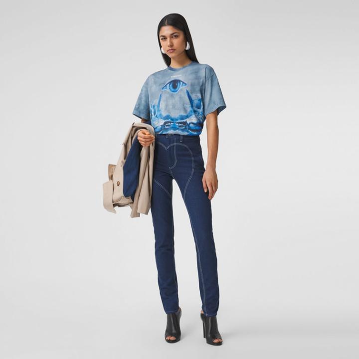 Burberry Burberry Shark Print Cotton Oversized T-shirt