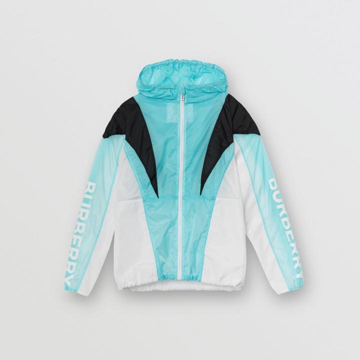 Burberry Burberry Childrens Tri-tone Lightweight Hooded Jacket, Size: 10y, Blue