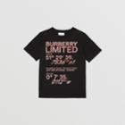 Burberry Burberry Childrens Coordinates Print Cotton T-shirt, Size: 14y, Black