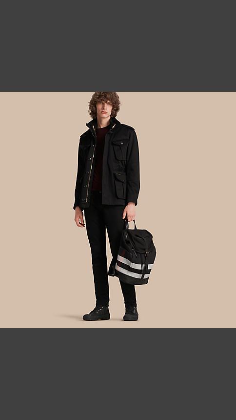 Burberry Bonded Cotton Field Jacket With Removable Warmer