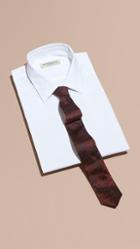 Burberry Slim Cut Painterly Pattern Silk Tie