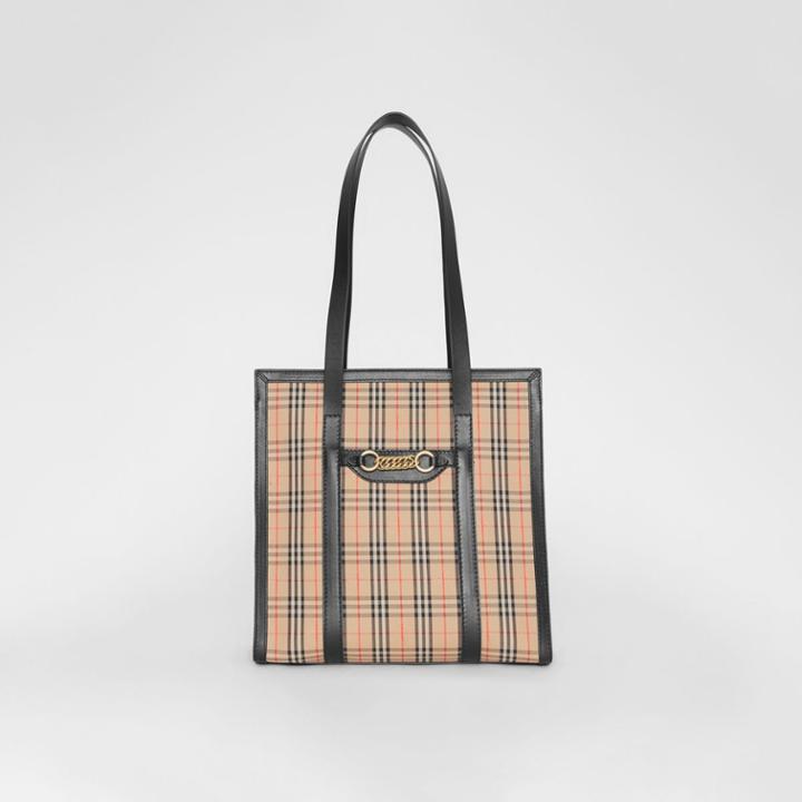 Burberry Burberry The 1983 Check Link Tote Bag, Black