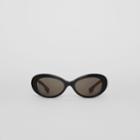Burberry Burberry Vintage Check Detail Cat-eye Frame Sunglasses, Black