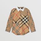 Burberry Burberry Childrens Patchwork Check Stretch Cotton Shirt, Size: 10y