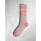 Burberry Burberry Diamond Knitted Cotton Moulin Socks, Pink
