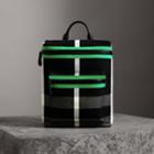 Burberry Burberry Zip-top Leather Trim Canvas Check Backpack, Green