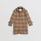 Burberry Burberry Childrens Vintage Check Alpaca Wool Blend Car Coat, Size: 8y, Yellow