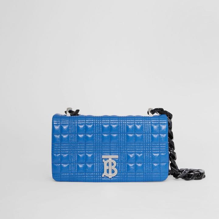 Burberry Burberry Small Quilted Lambskin Lola Bag, Blue