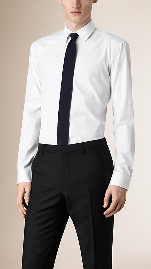 Burberry Modern Fit Cotton Poplin Shirt