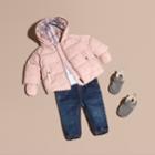 Burberry Burberry Hooded Down-filled Puffer Jacket With Mittens, Size: 18m, Pink