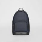 Burberry Burberry London Check And Leather Backpack, Blue