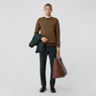 Burberry Burberry Monogram Merino Wool Jacquard Sweater, Brown