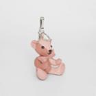 Burberry Burberry Thomas Bear Charm In Leather, Red