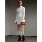 Burberry Burberry Embroidered Tulle And Cotton Shirt Dress, Size: 10, White