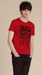 Burberry Animal Print Graphic Cotton T-shirt