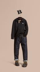 Burberry Burberry Long-sleeved Cotton Polo Shirt, Size: 4y, Black