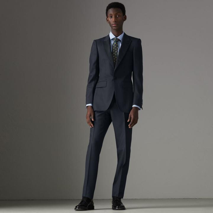 Burberry Burberry Slim Fit Wool Half-canvas Tuxedo, Size: 48r, Blue
