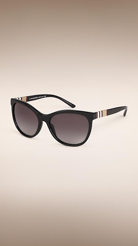Burberry Check Detail Cat-eye Sunglasses