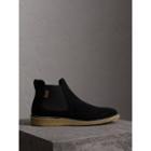 Burberry Burberry Brogue Detail Suede Chelsea Boots, Size: 41, Black