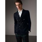 Burberry Burberry Slim Fit Wool Tailored Jacket With Bird Buttons, Size: 42r