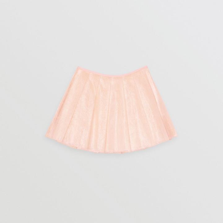 Burberry Burberry Childrens Pleated Laminated Lace Skirt, Size: 12y, Pale Pink