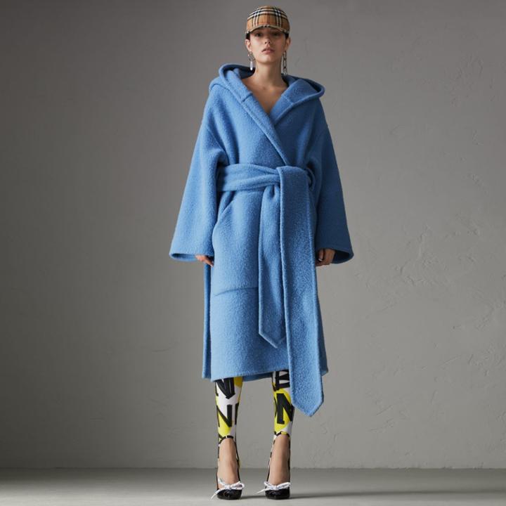 Burberry Burberry Alpaca Wool Blend Dressing Gown Coat, Size: 00