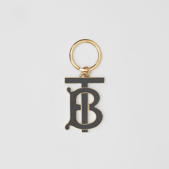 Burberry Burberry Monogram Motif Gold-plated Key Charm, Black