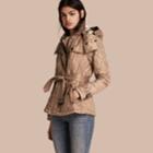 Burberry Burberry Quilted Trench Jacket With Detachable Hood, Size: M, Beige