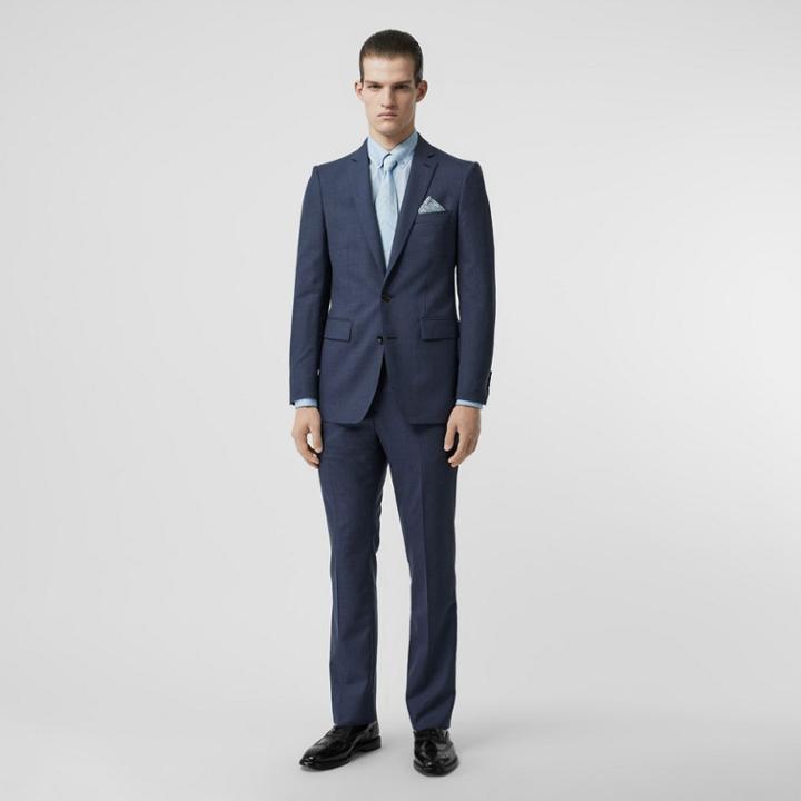 Burberry Burberry Classic Fit Wool Tailored Jacket, Size: 40r, Blue