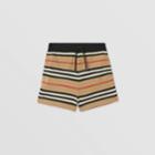 Burberry Burberry Childrens Icon Stripe Cotton Shorts, Size: 2y, Beige