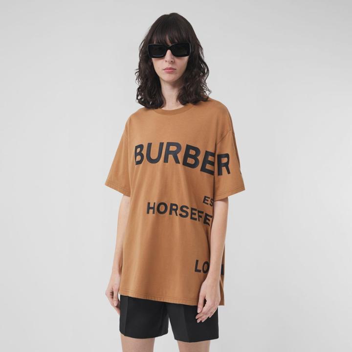 Burberry Burberry Horseferry Print Cotton Oversized T-shirt, Size: Xxs