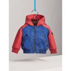 Burberry Burberry Two-tone Hooded Bomber Jacket, Size: 12m, Red