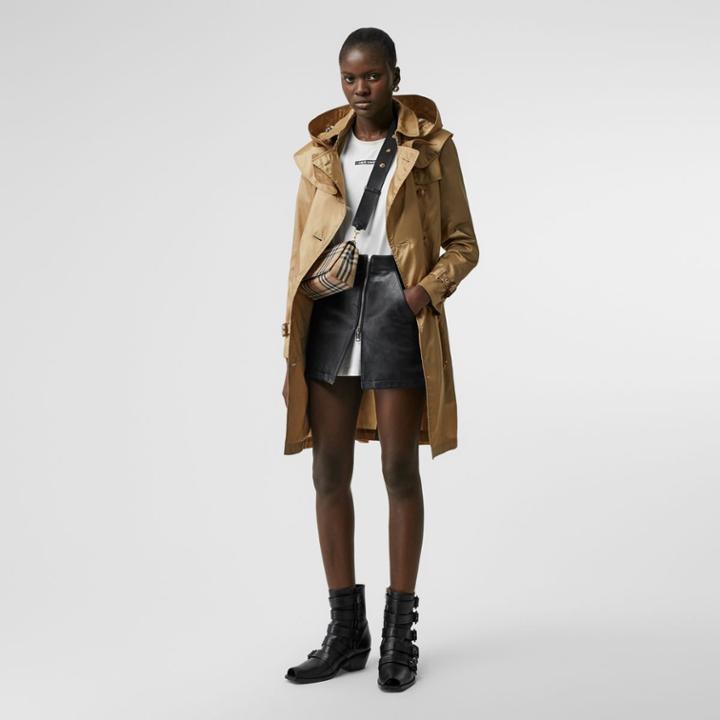 Burberry Burberry Detachable Hood Econyl Trench Coat, Size: 06, Yellow